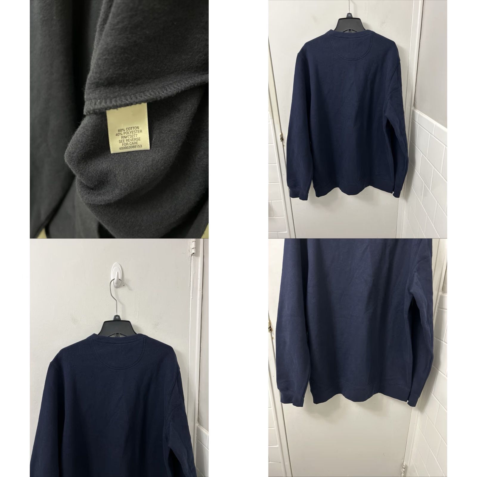 Croft & Barrow Croft & Barrow Crewneck Mens Medium Navy Blue Pullover Sweatshirt L/S NWT Size US M / EU 48-50 / 2 - 8 Thumbnail