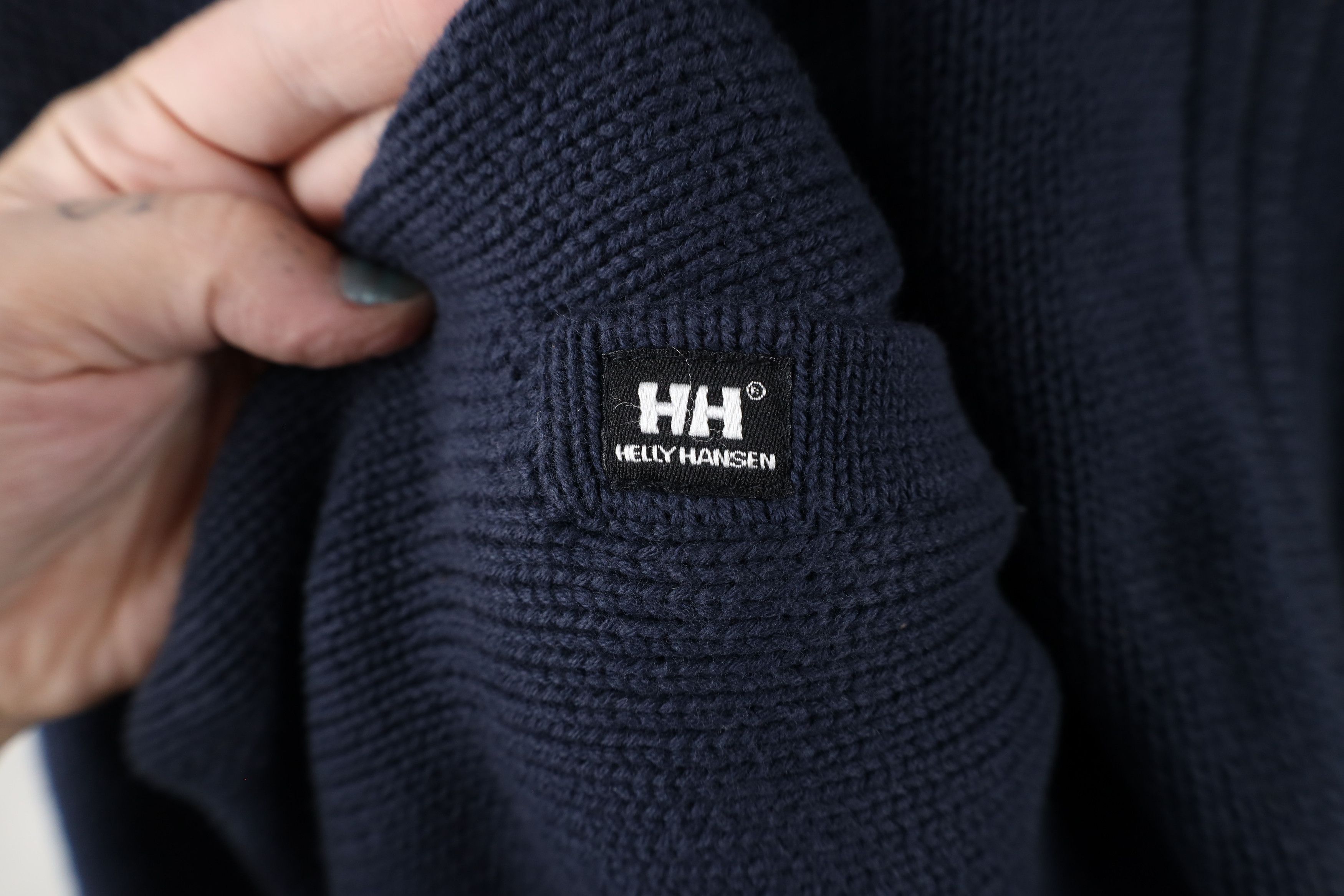 Helly Hansen × Vintage Vintage Helly Hansen Lined Knit Sweater Jacket Swacket Size US S / EU 44-46 / 1 - 6 Thumbnail