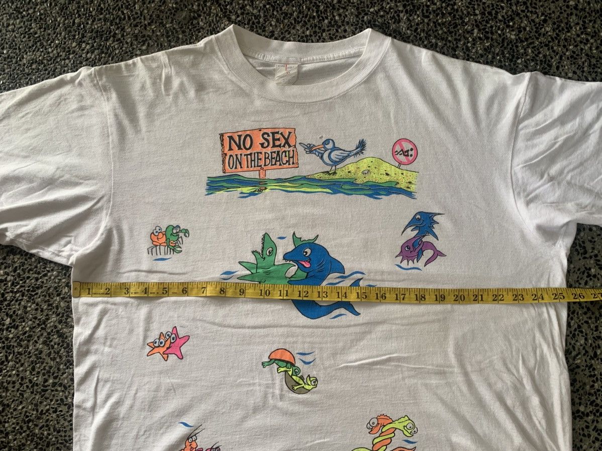 Vintage Vintage 90s Funny Graphics “No Sex On The Beach” T shirt Size US XL / EU 56 / 4 - 9 Thumbnail