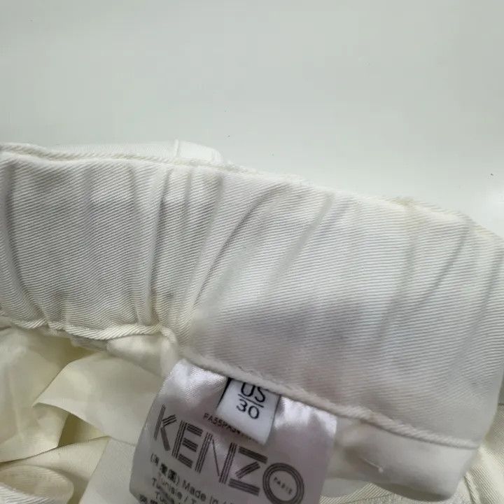 Kenzo KENZO White Mid-Rise Straight-Cut Casual Pants -2507 Size US 30 / EU 46 - 5 Thumbnail