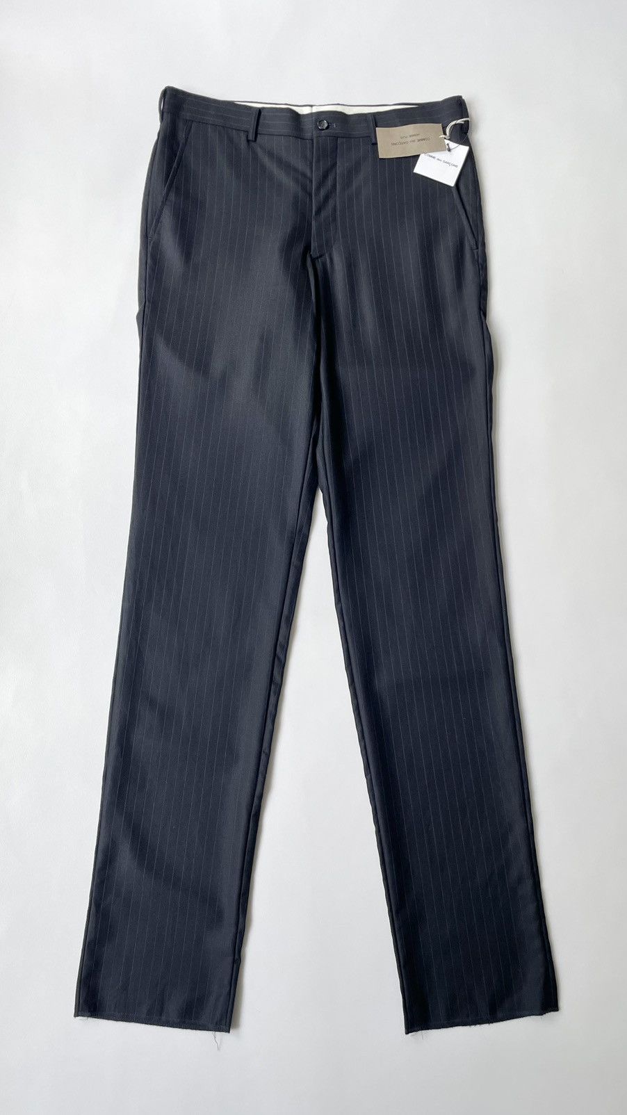 Comme des Garcons A/W 11 Blue Pinstripe Wool Trousers Size US 34 / EU 50 - 14 Thumbnail