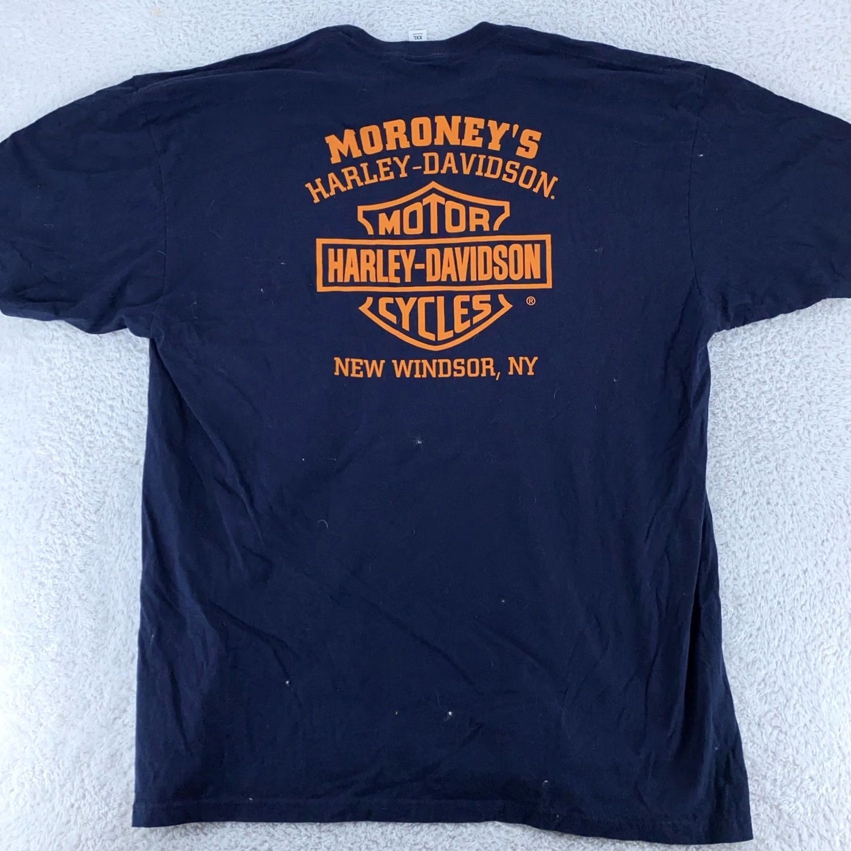 Harley Davidson Harley-Davidson Pocket Shirt Mens XL Blue Motorcycle Skull Logo Graphic Print Short Sleeve Crew Neck Made in Mexico Size US XL / EU 56 / 4 - 5 Thumbnail