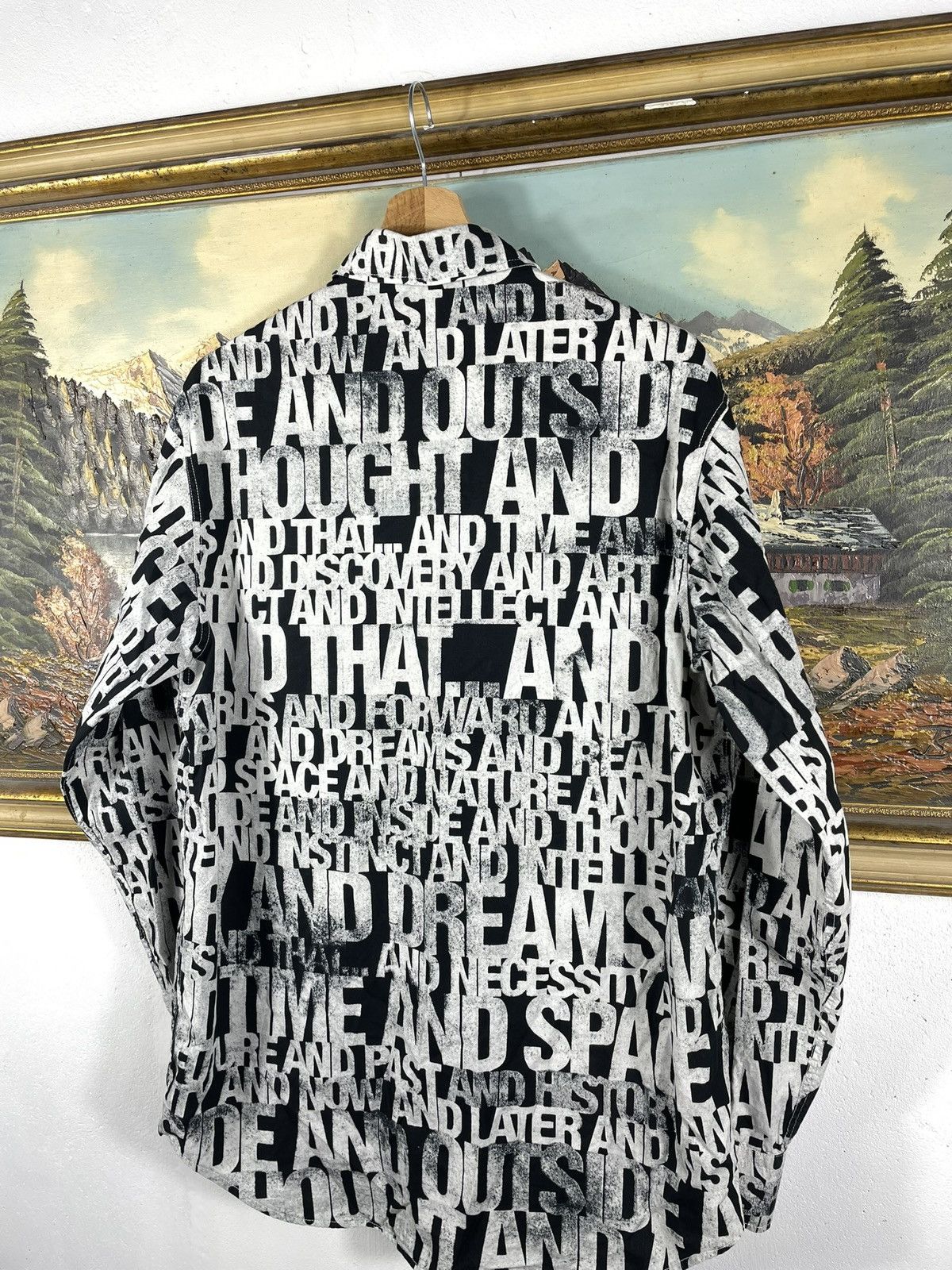 Moschino × Vintage Black White Monogram Vintsge Retro 00s Shirt Moschino Size US M / EU 48-50 / 2 - 8 Thumbnail