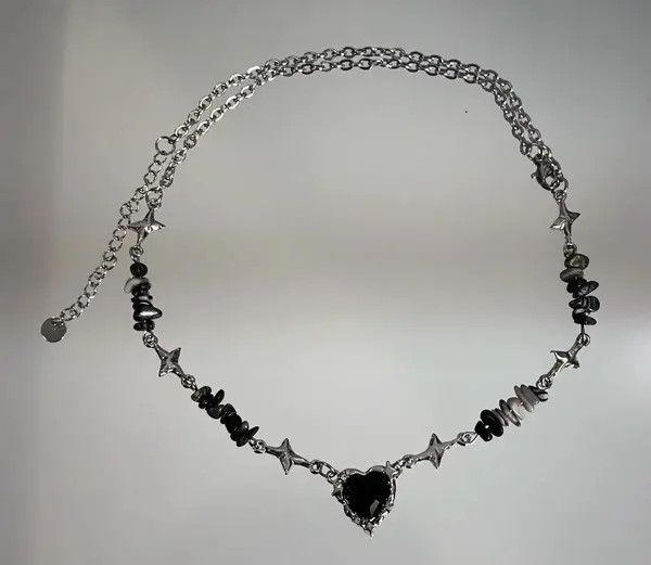 VIBE Black Hearth Chain Choker Necklace Size ONE SIZE - 7 Thumbnail