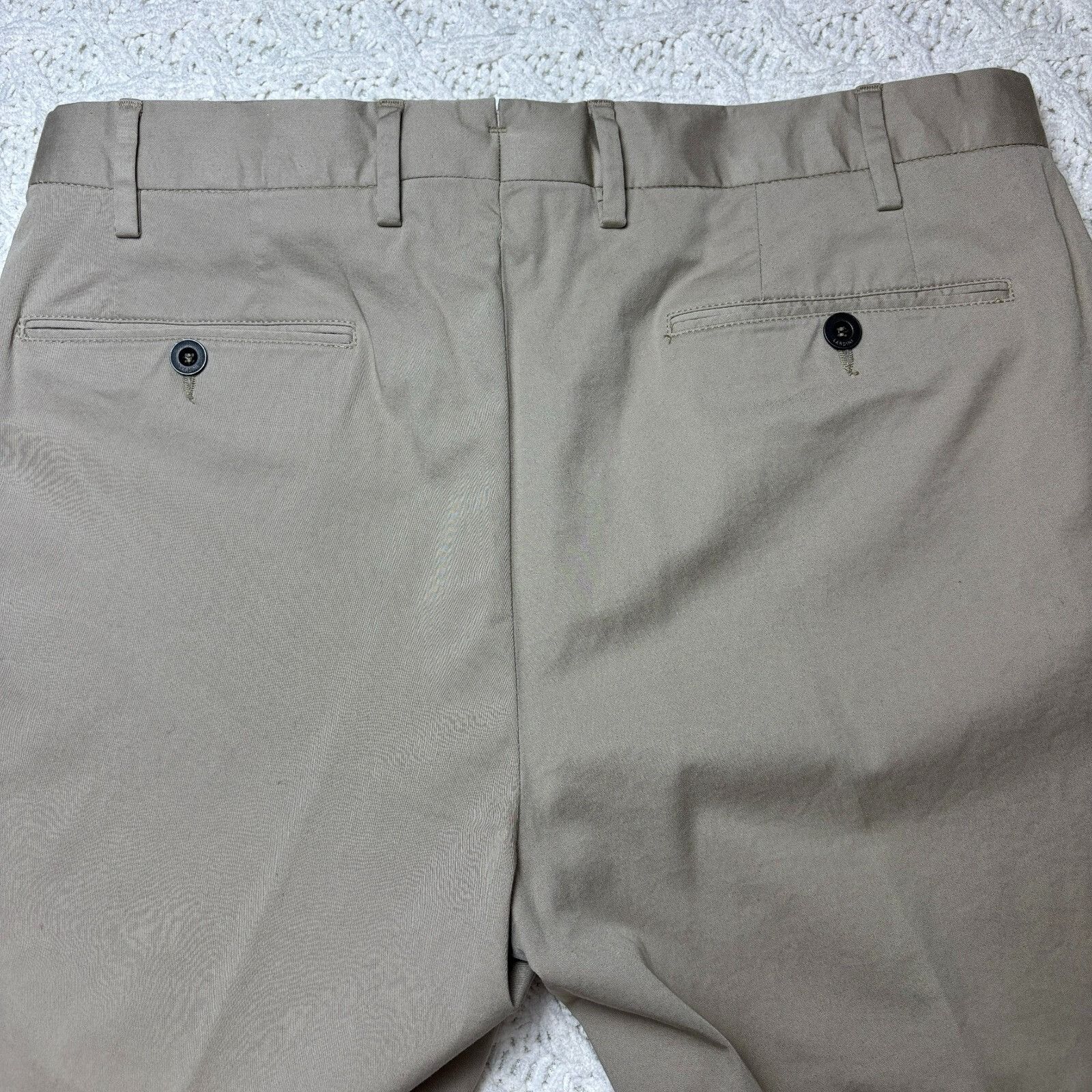 Lardini Lardini Men's Pants Sz 50 IT Beige Cotton Blend Chino Trouse Size US 40 / EU 56 - 3 Thumbnail