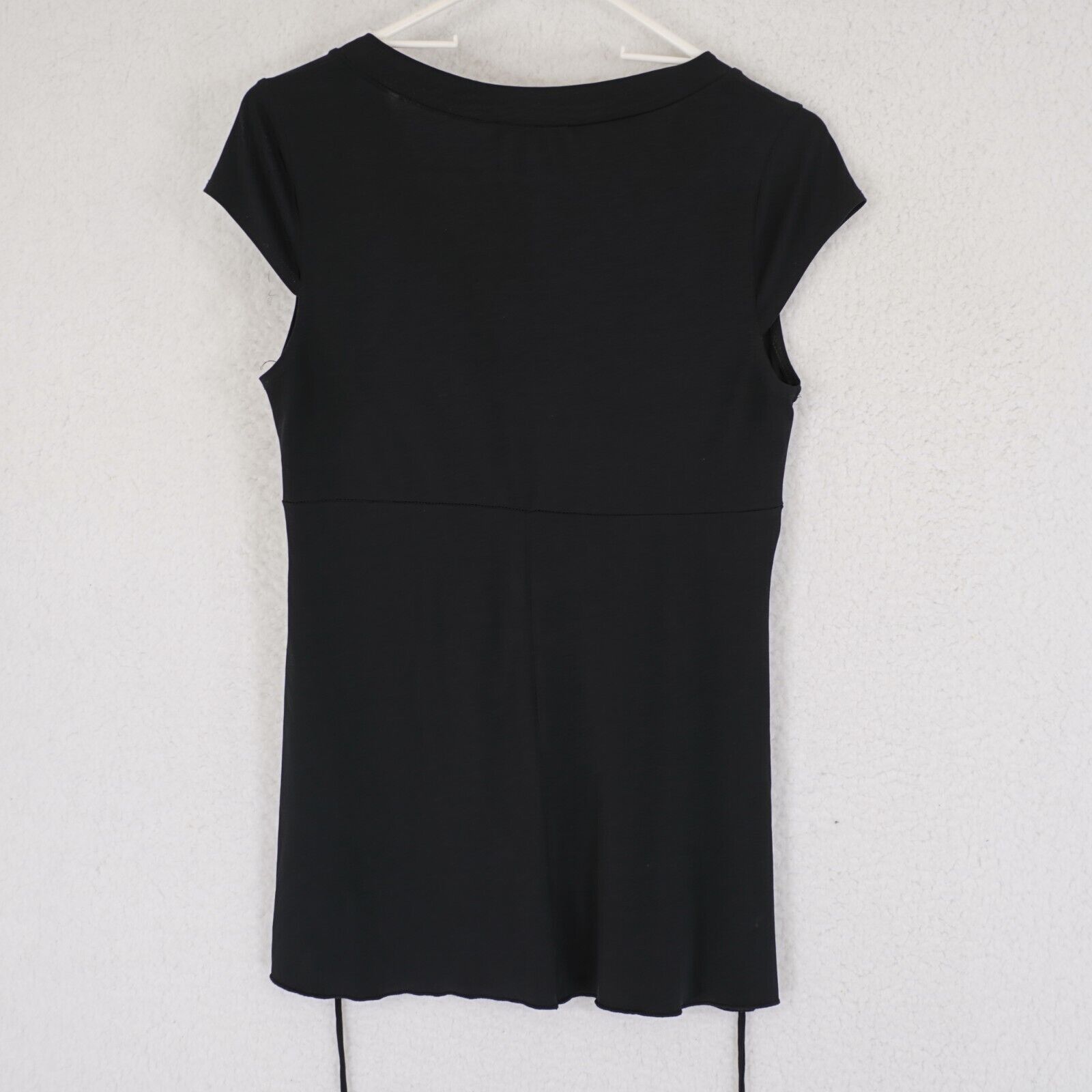 Vintage A. Byer Black V-Neck Capped Sleeve Sequin Blouse Top Large S Size L / US 10 / IT 46 - 3 Thumbnail