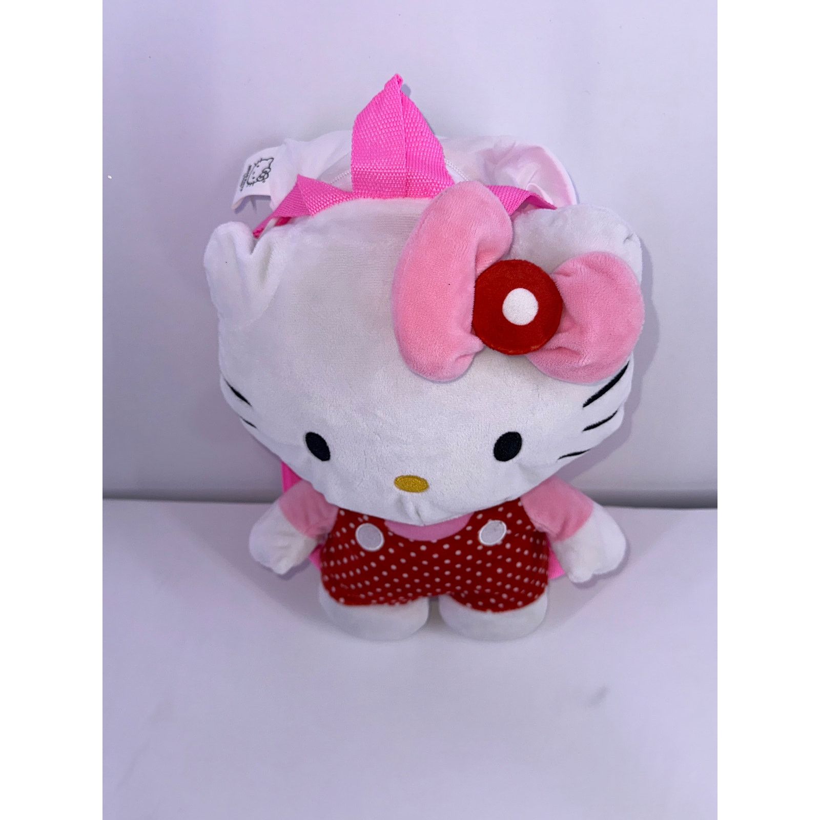 & Other Stories Hello Kitty Red Polka Dot Overall Backpack Plushie 14” Tall Size ONE SIZE - 4 Thumbnail