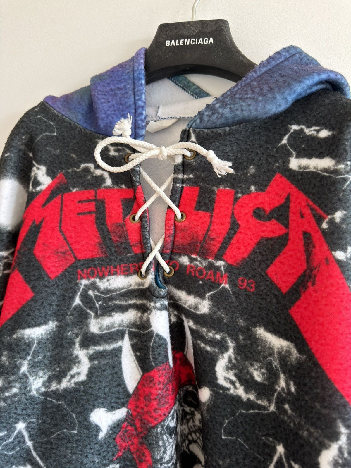 Metallica *RARE* POLAR FLEECE HOODIE METALLICA USA FLAG 1993 90s ROAM Size US XL / EU 56 / 4 - 5 Thumbnail