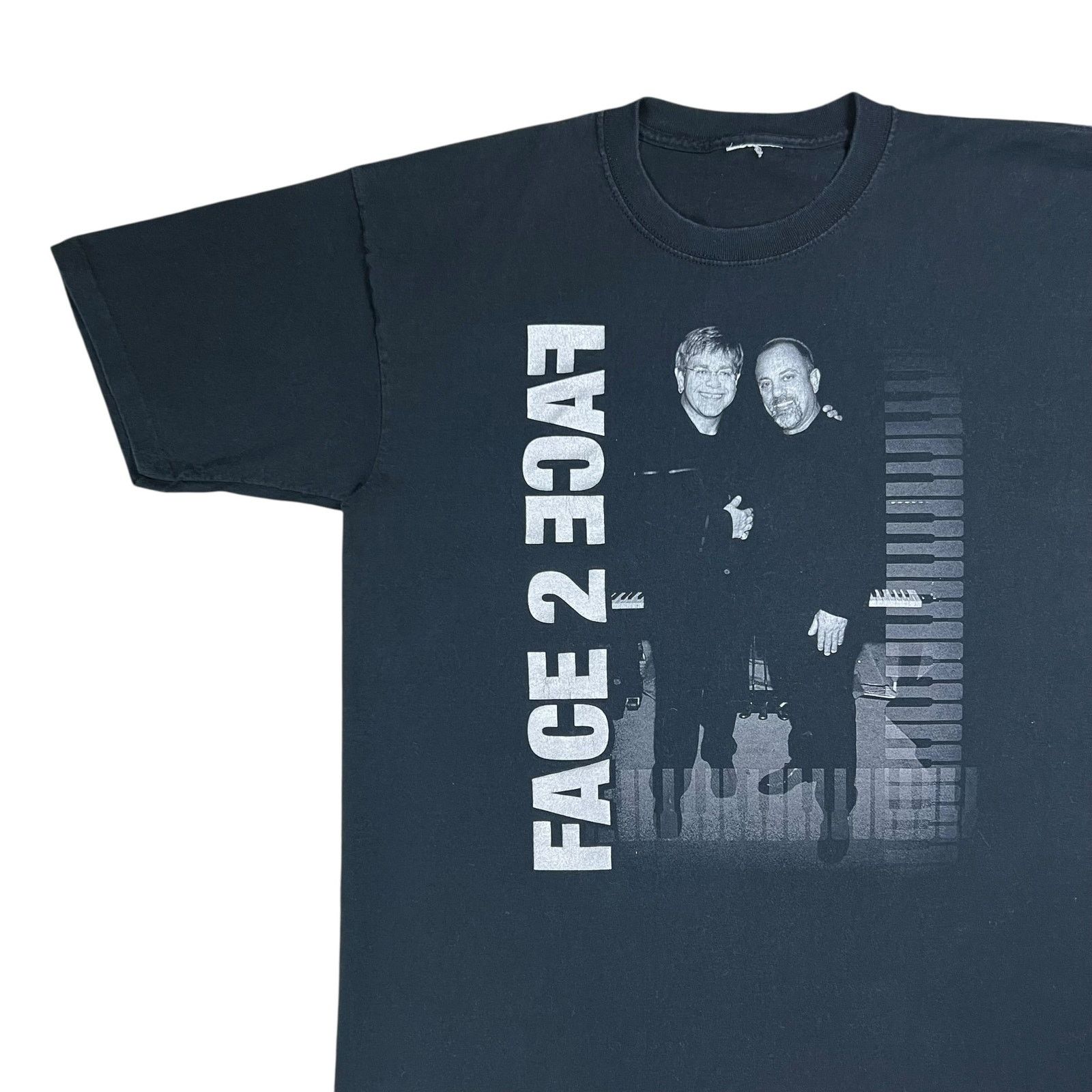 Band Tees × Vintage Vintage 2002 Elton John Billy Joel FACE 2 FACE tour band tee Size US L / EU 52-54 / 3 - 4 Thumbnail