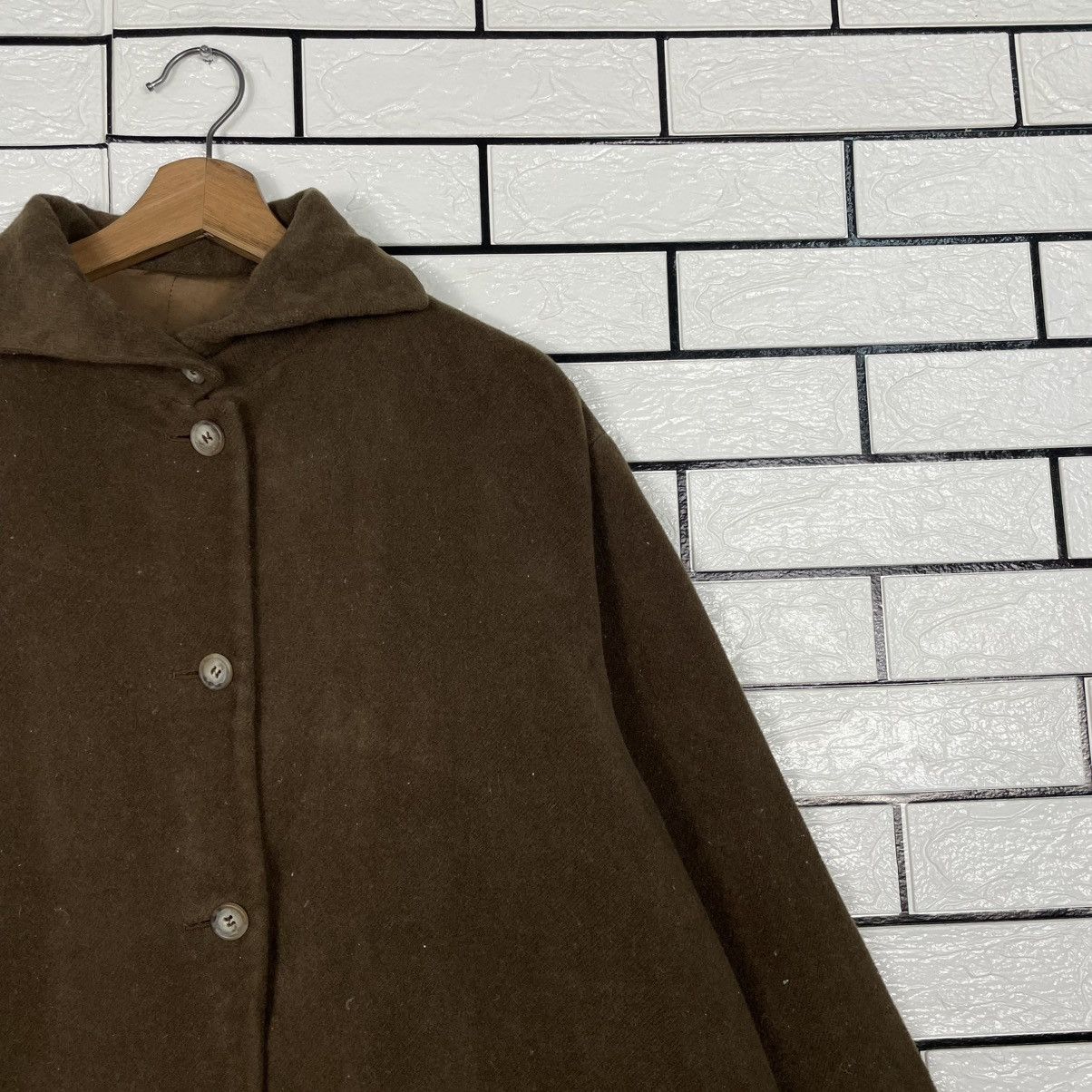 Other Ixia Made In Italy Brown Wool Cashmere Overcoat Size M / US 6-8 / IT 42-44 - 6 Thumbnail