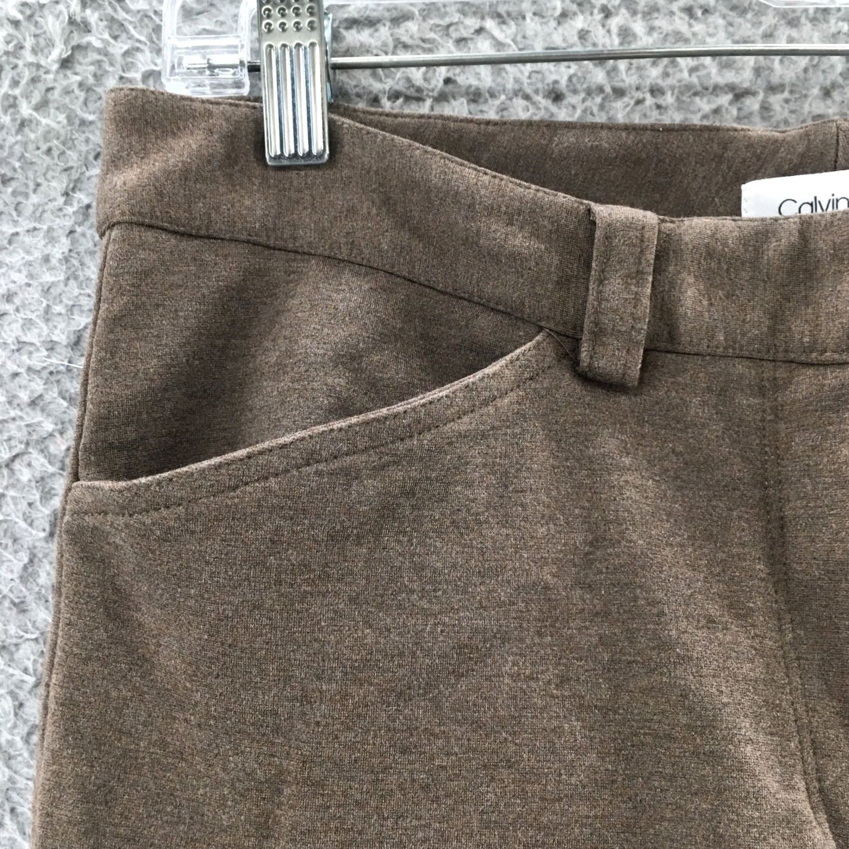 Calvin Klein Calvin Klein Skinny Dress Pants Women 8 Brown Mid Rise Flat Front Dress Pants Women 8 Brown Size 30" / US 8 / IT 44 - 4 Thumbnail