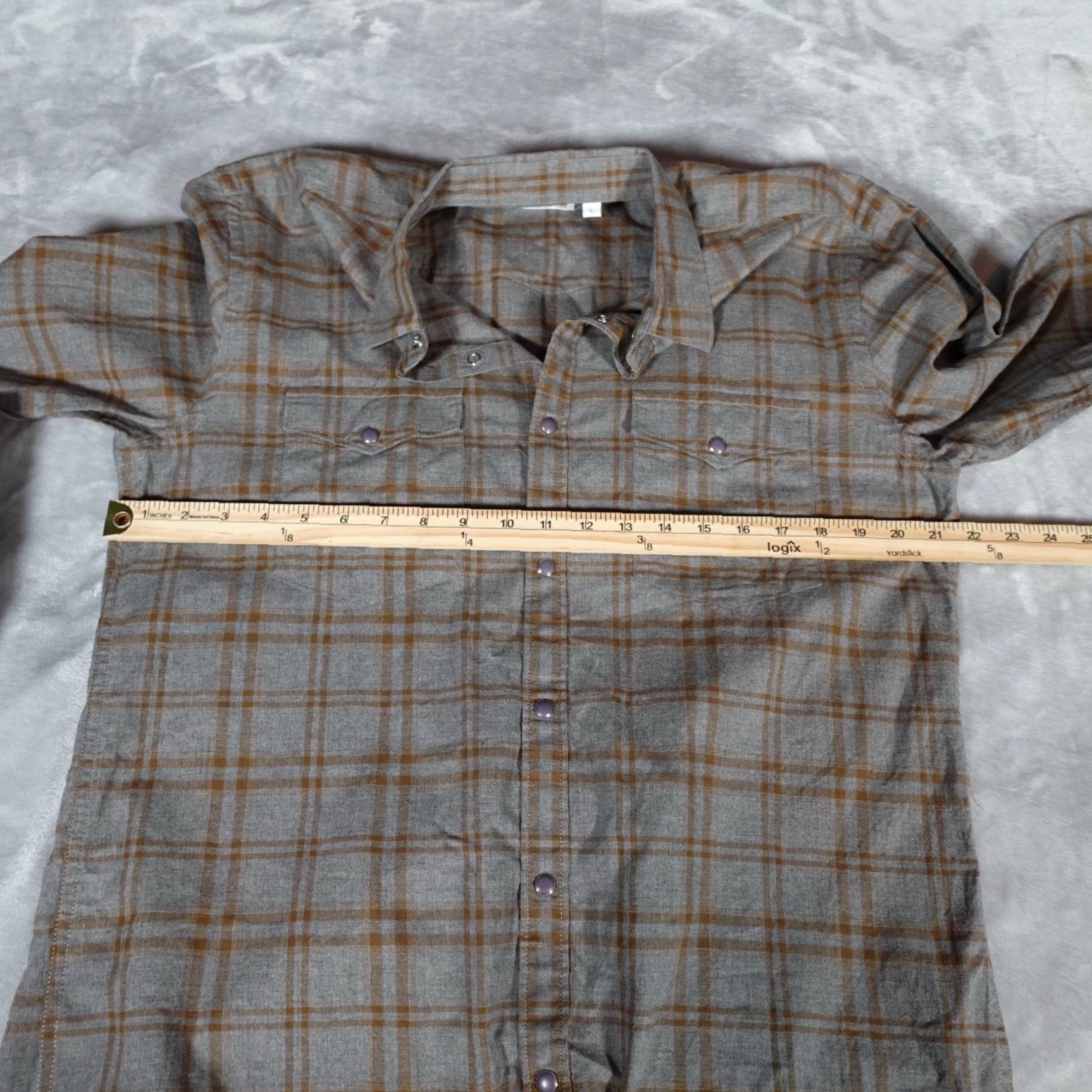 Vintage VINTAGE Flynt Western Men’s Casual Shirt L Gray Plaid Long Sleeve Snap Button-Up 90s Cowboy Slim Fit Size US L / EU 52-54 / 3 - 6 Thumbnail
