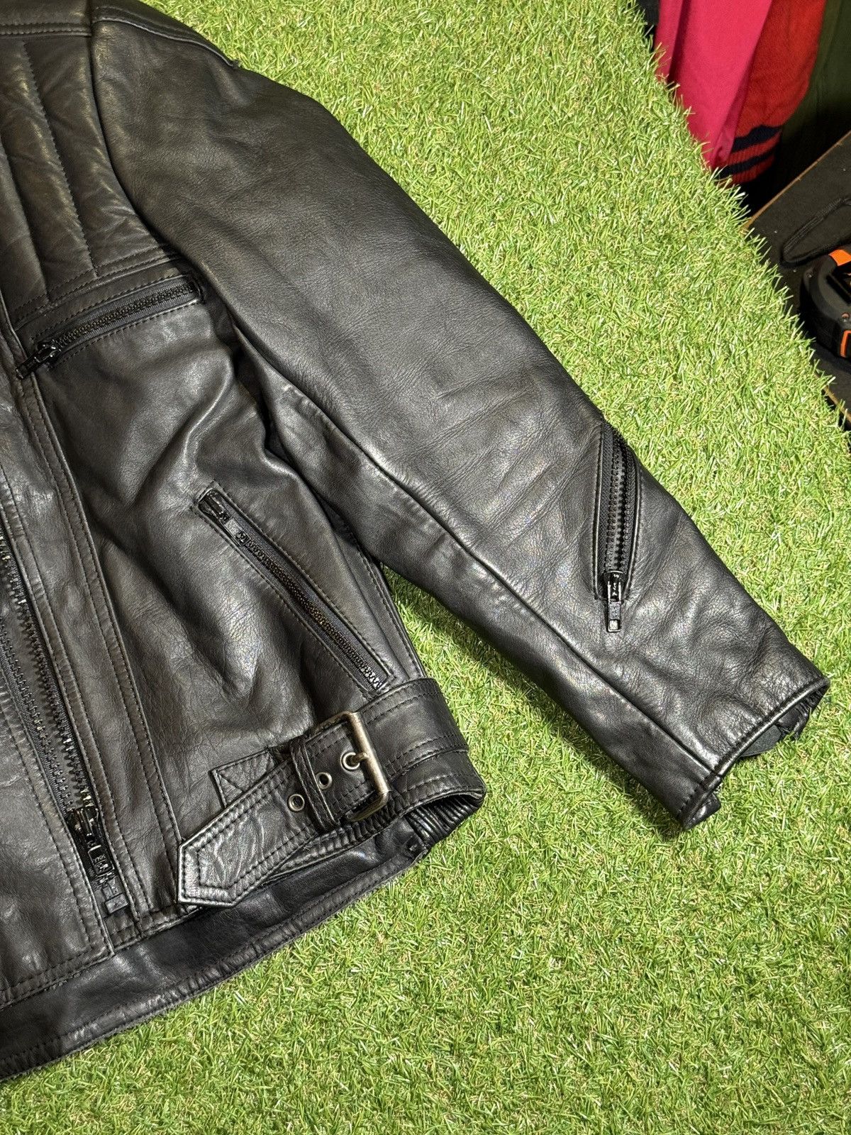 Other Vintage Echt Leder Genuine Leather Biker Jacket Size S / US 4 / IT 40 - 4 Thumbnail