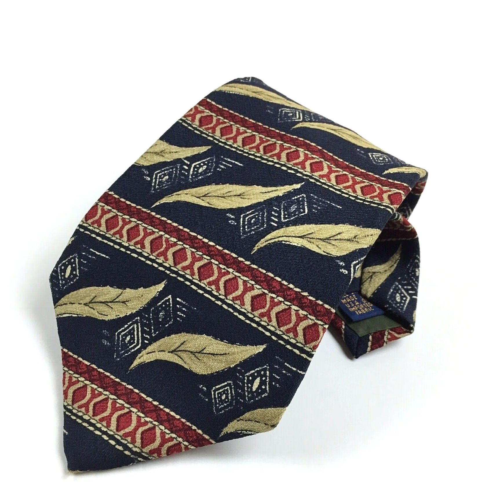 Chaps Chaps Ralph Lauren Necktie 100% Silk Multicolor Striped Tie Men 57" 3.75" Blue Beige Red Size ONE SIZE - 2 Thumbnail