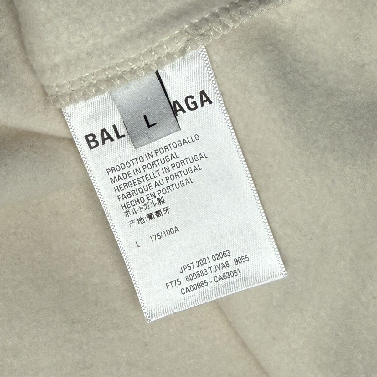 Balenciaga Balenciaga Beige Hoodie with Blue Logo Size US L / EU 52-54 / 3 - 7 Thumbnail