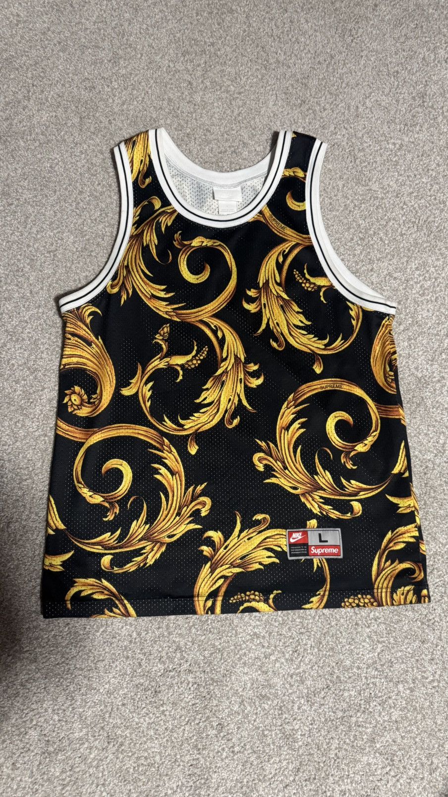 トップス supreme nike basketball jersey 2014ss Supreme x Nike Basketball Jersey Red Crossover Printing