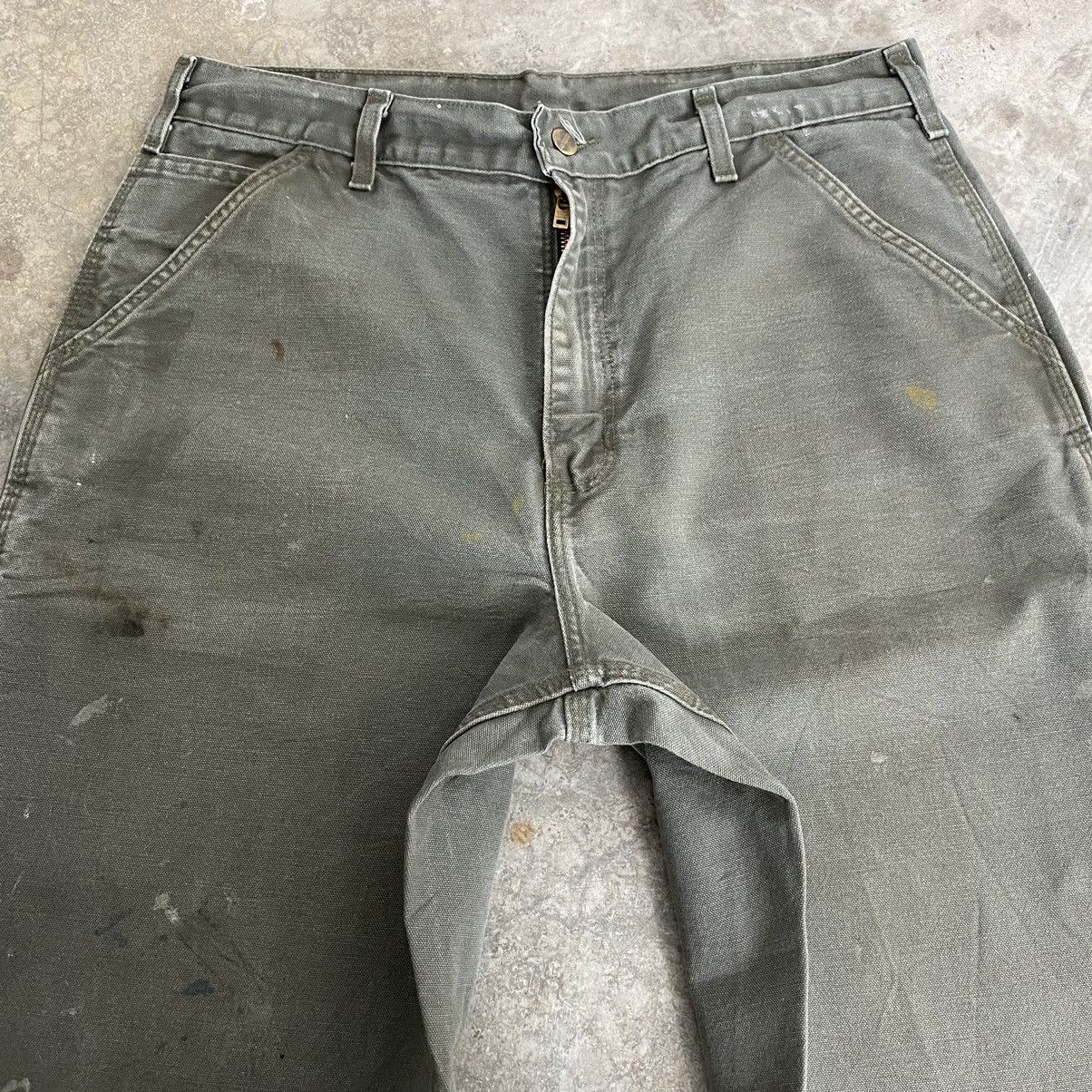 Carhartt Vintage Carhartt Moss Green Carpenter Workwear Pants Size US 34 / EU 50 - 12 Thumbnail