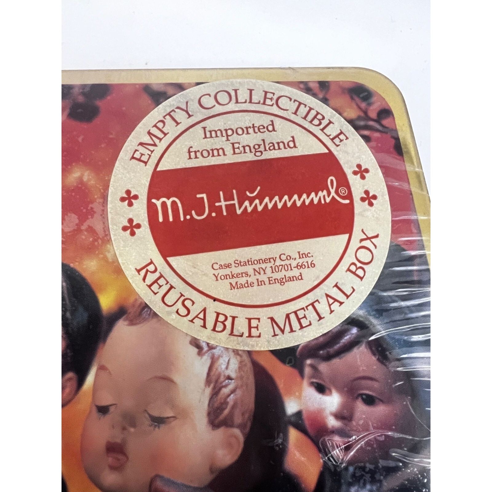 Vintage MJ Hummel Fabric Folded Notes Stationery Reusable Tin Box Size ONE SIZE - 1 Thumbnail