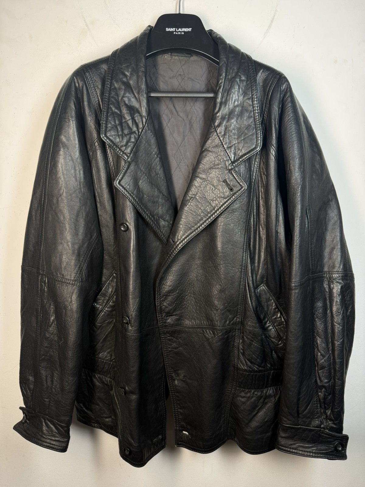 Yves Saint Laurent 90s YSL Leather Jacket Black Soft Vintage Rare Bomber Size US M / EU 48-50 / 2 - 6 Thumbnail