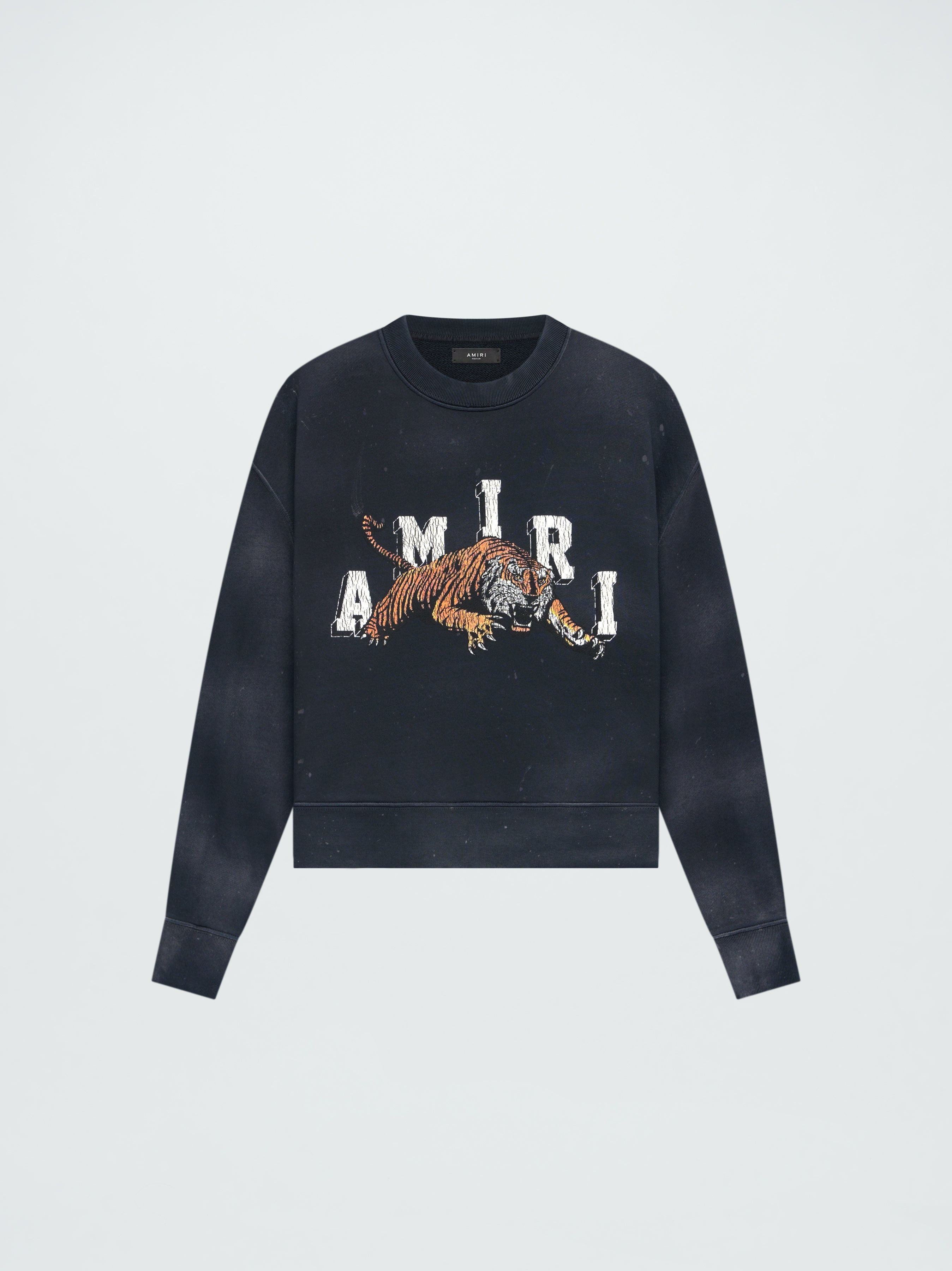 Amiri o1w1db10125 Vintage Tiger Crewneck Sweater in Black Size XL / US 12-14 / IT 48-50 - 1 Thumbnail