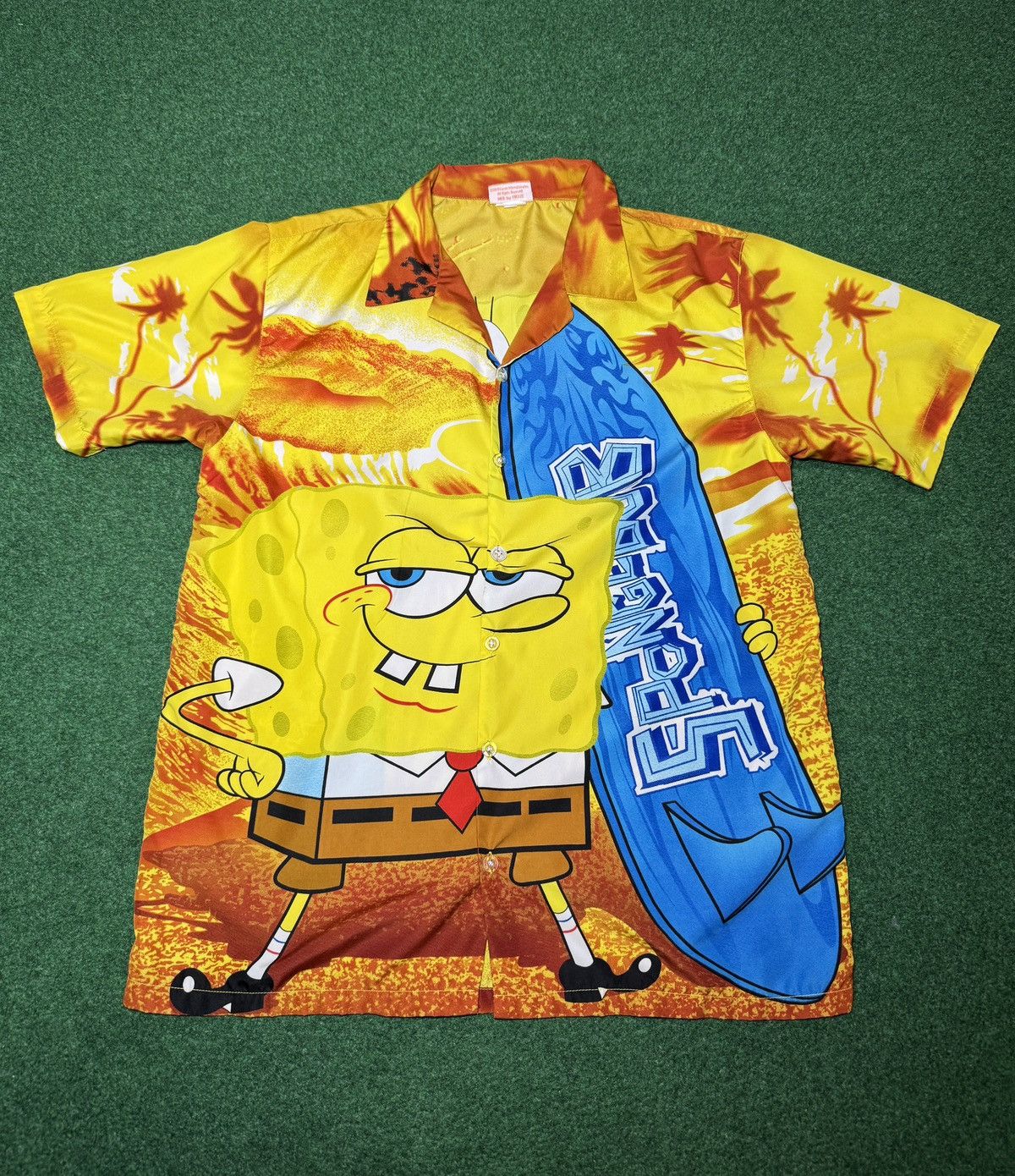 Nickelodeon Spongebob Hawaiian Surfer Nickelodeon L AOP Button Up Shirt Size US L / EU 52-54 / 3 - 1 Thumbnail