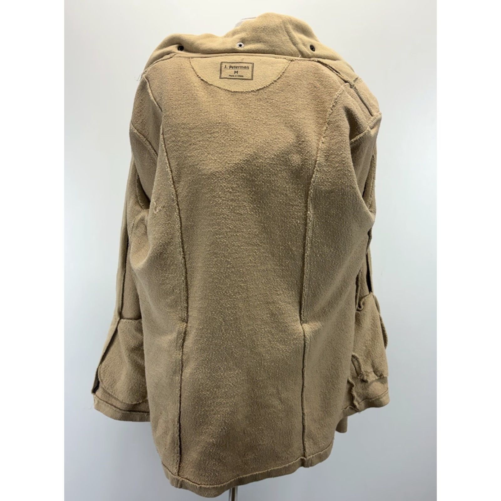 Doublet J Peterman Women M Tan Double Breasted Jacket Pea Coat Removable Hood Cotton Size M / US 6-8 / IT 42-44 - 5 Thumbnail