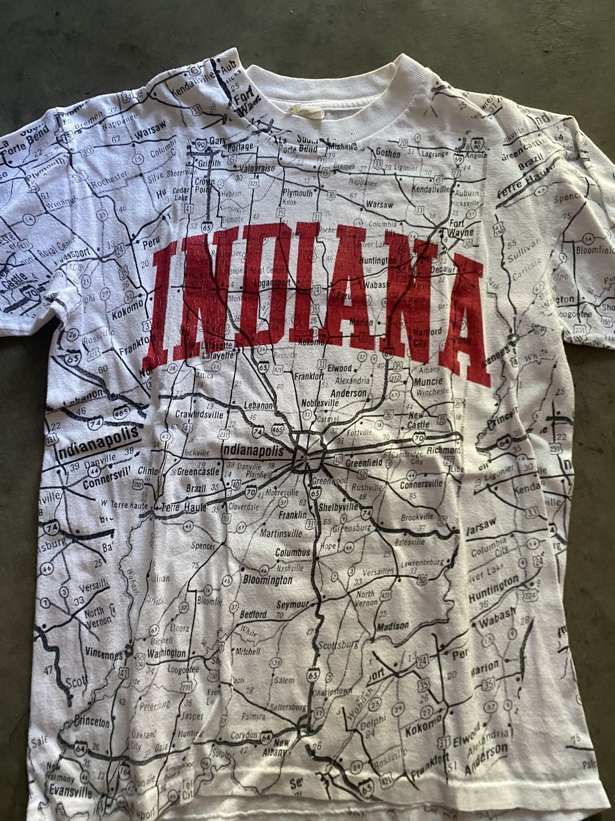 Vintage Vintage Indiana Roads AOP TEE Size US M / EU 48-50 / 2 - 1 Thumbnail