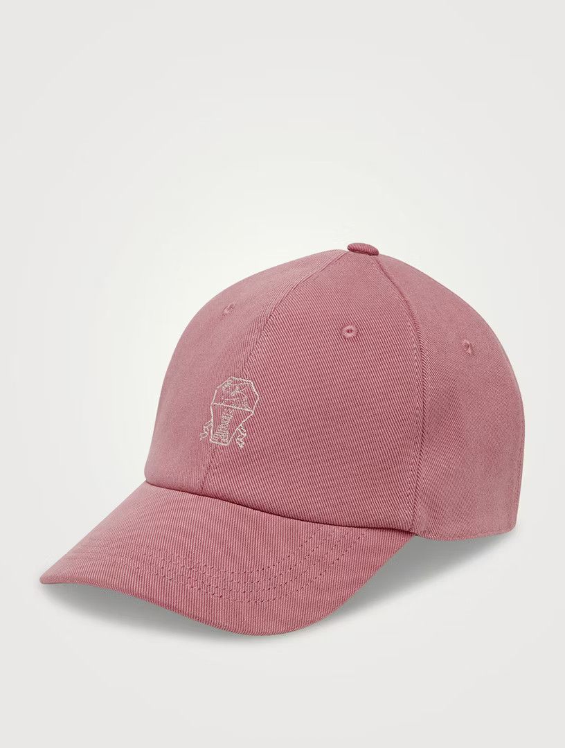 Brunello Cucinelli o1gr1nt0525 Size: M / Embroidered Logo Cap /Hat in Raspberry Size ONE SIZE - 1 Thumbnail