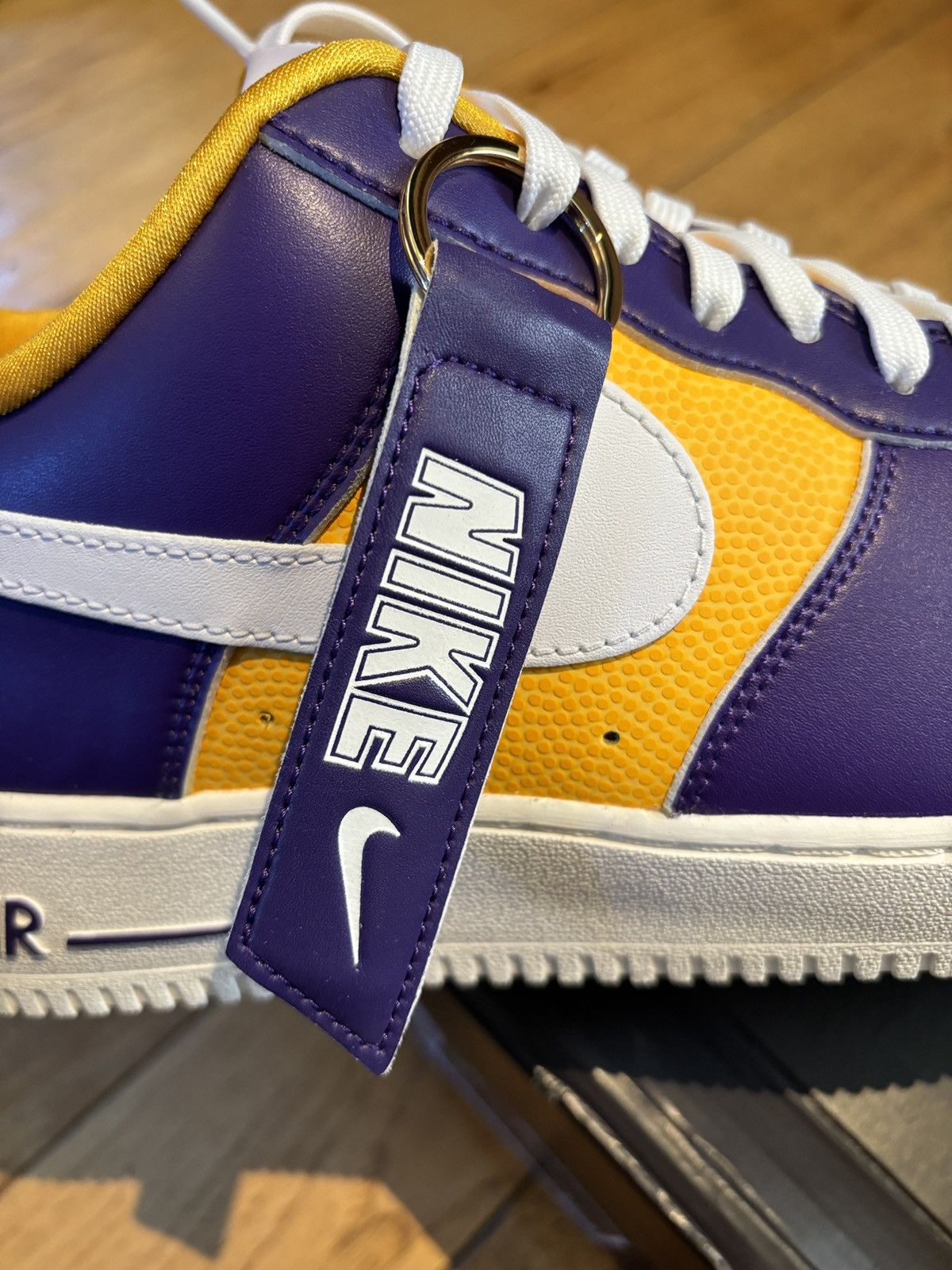 Nike Nike Air Force 1 W SE Lakers LSU Purple Yellow Size US 13 / EU 46 - 9 Thumbnail