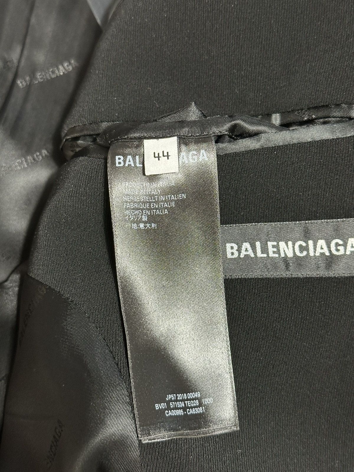 Balenciaga BALENCIAGA S/S19 Shoulder Blazer Size 44R - 8 Thumbnail