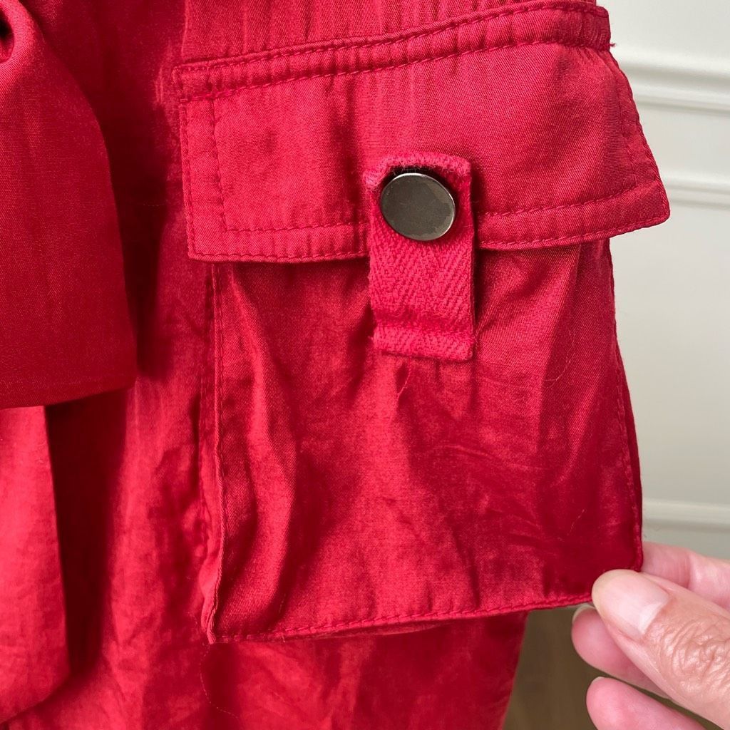 Other Vintage Y2K Apple Bottoms Red Satin Romper Removable Straps Size US 28 / EU 44 - 8 Thumbnail
