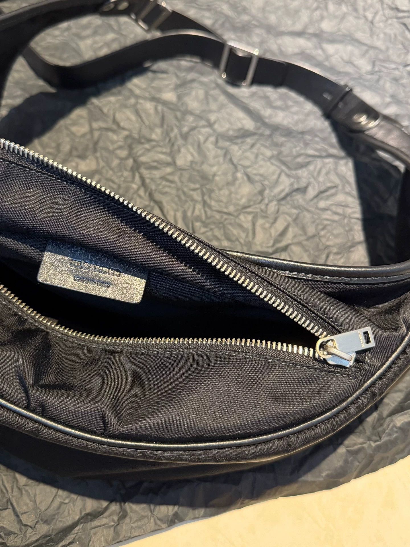 Jil Sander Jil Sander Nylon Leather Zip Multi-Way Bag Silver Rivet Size ONE SIZE - 5 Thumbnail