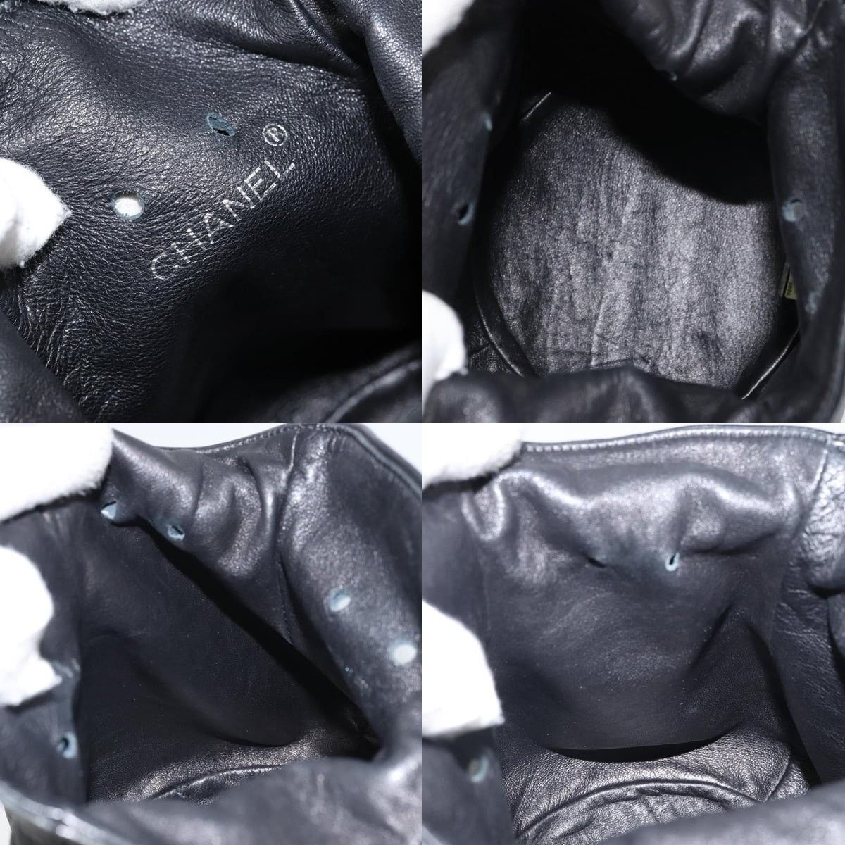 Chanel Chanel Purse Pouch Lamb Skin Black CC Size ONE SIZE - 6 Thumbnail