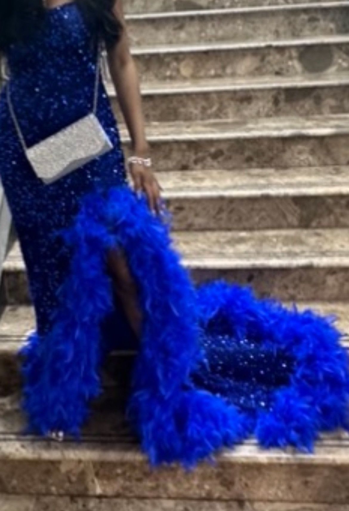 Other Blue Custom Prom dress Size XS / US 0-2 / IT 36-38 - 1 Thumbnail
