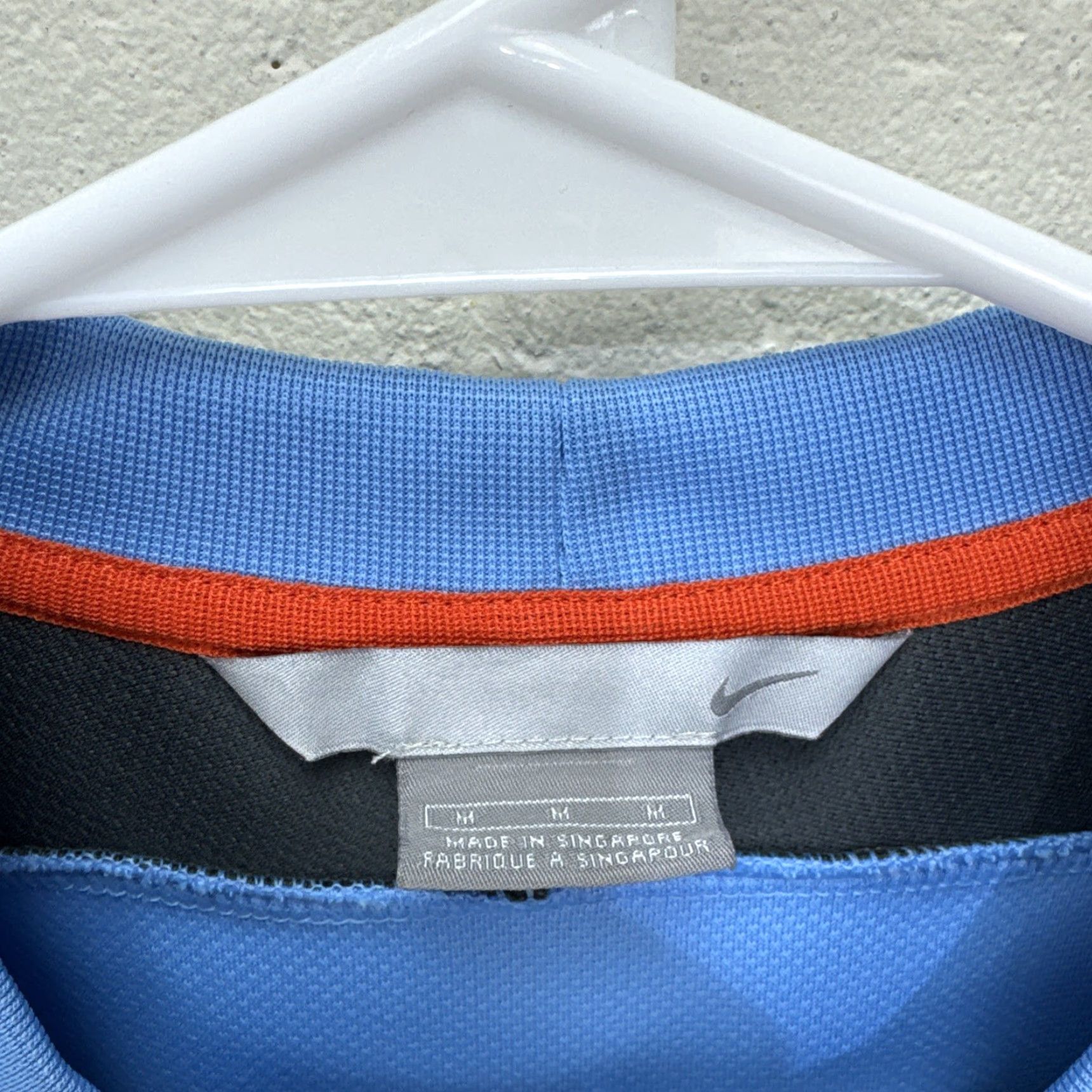 Nike VINTAGE Nike Jersey Shirt Mens Medium Blue Short Sleeve Y2K Gray Tag Size US M / EU 48-50 / 2 - 2 Thumbnail