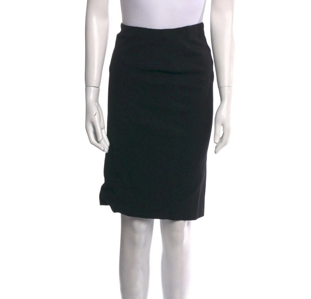 Dolce & Gabbana Dolce & Gabbana Skirt M Black Zip Acetate Wool Blend Size 30" / US 8 / IT 44 - 1 Thumbnail