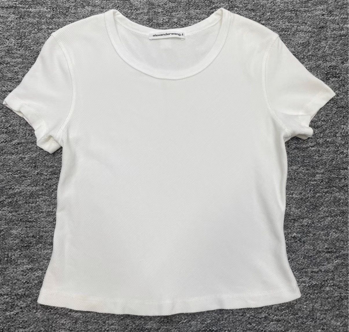 Alexander Wang Alexander Wang Cropped Crew Neck T-shirt White K12 Size S / US 4 / IT 40 - 1 Thumbnail