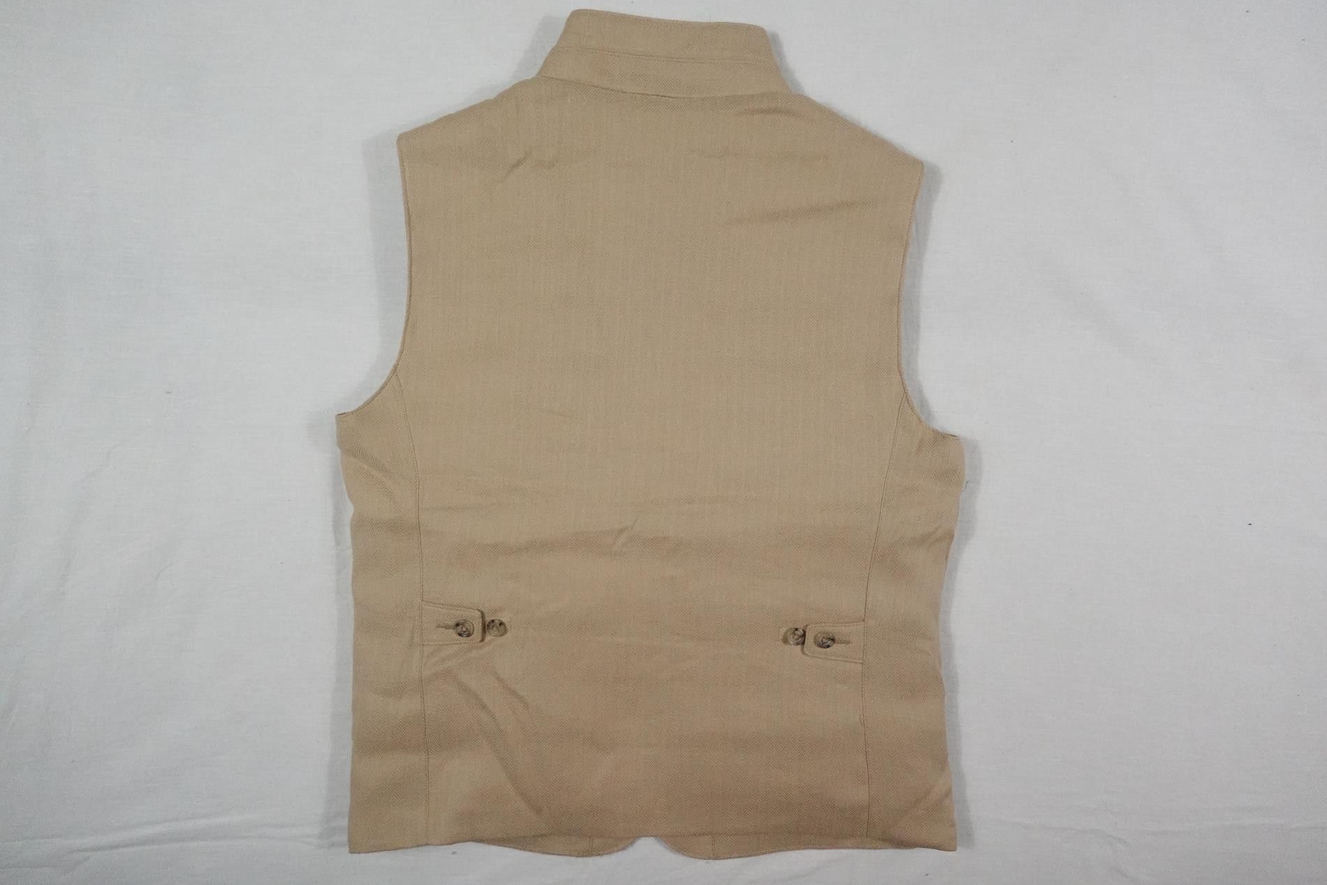Polo Ralph Lauren Polo Ralph Lauren Vest Jacket Herringbone Kendal Linen NWT M Size US M / EU 48-50 / 2 - 2 Thumbnail