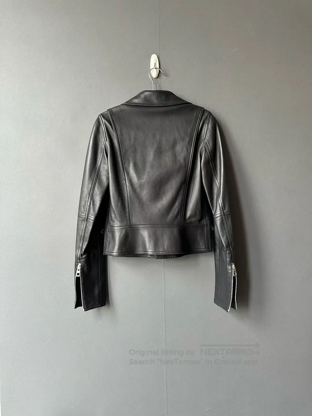 Loewe Loewe Cropped Motorcycle Leather Jacket| Size XS / US 0-2 / IT 36-38 - 2 Thumbnail