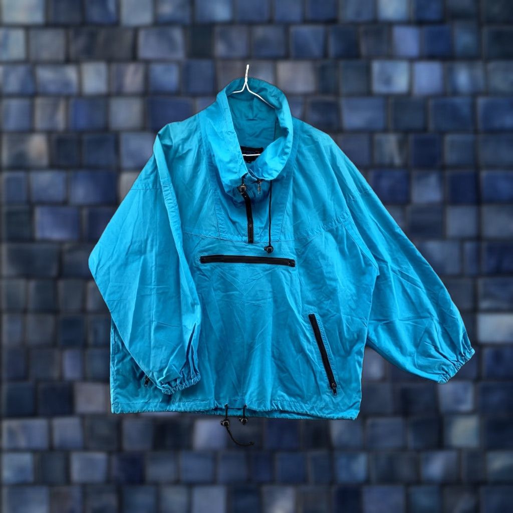 Vintage Vintage Peter J Windbreaker Surf Beach Blue Pullover Jacket Men’s SZ S Beach 90s 80s Geometric Nylon Zip Pockets Size US S / EU 44-46 / 1 - 1 Thumbnail
