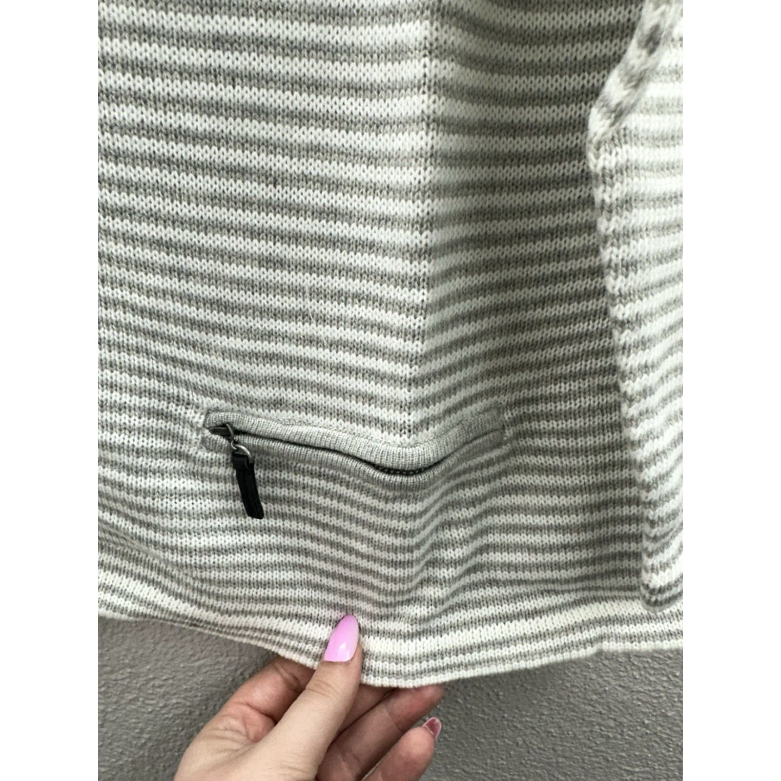 Vintage The Tog Shop Womens Sweater Striped Long Sleeve Knit Ivory Medium Pullover Size M / US 6-8 / IT 42-44 - 3 Thumbnail