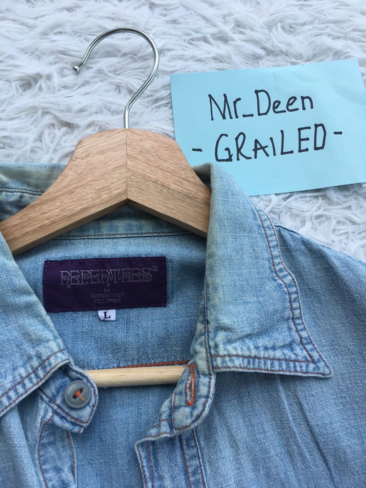 Nepenthes Rare Vintage Nepenthes Jeans Shirt Size US L / EU 52-54 / 3 - 8 Thumbnail
