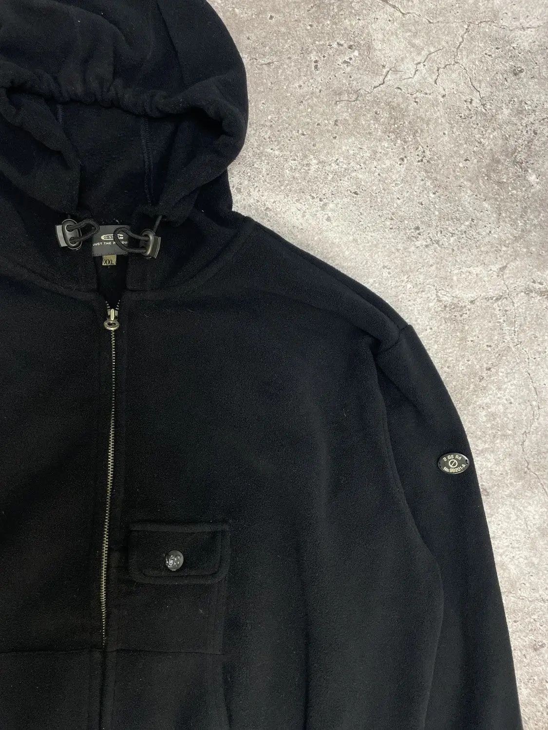 G-Star Vintage G-Star Raw Fleece Hoodie XXL Black Full Zip Jacket Size US XXL / EU 58 / 5 - 2 Thumbnail