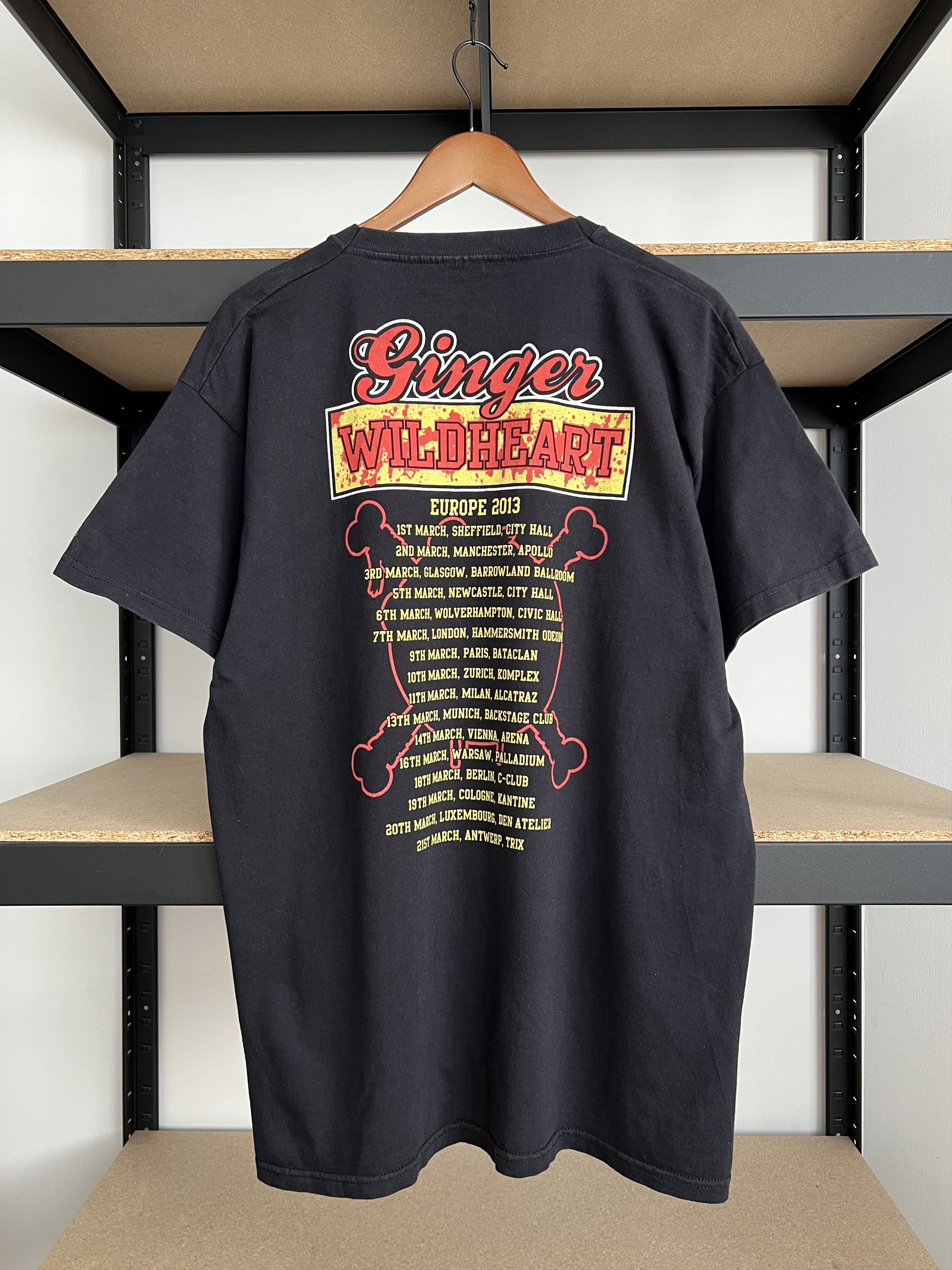 Band Tees Vintage 2013 The Wildhearts Ginger Europe Tour Black T-shirt Size US XL / EU 56 / 4 - 2 Thumbnail