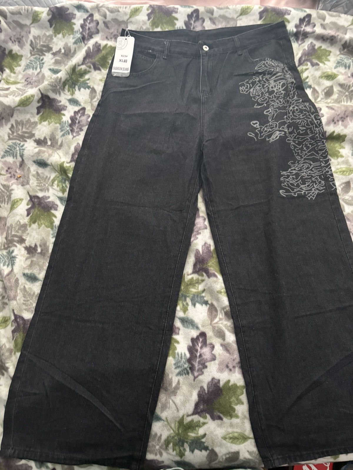 Other Men’s XL Embroidered Denim Pants – Punk / Skate Streetwear Size US 40 / EU 56 - 1 Thumbnail