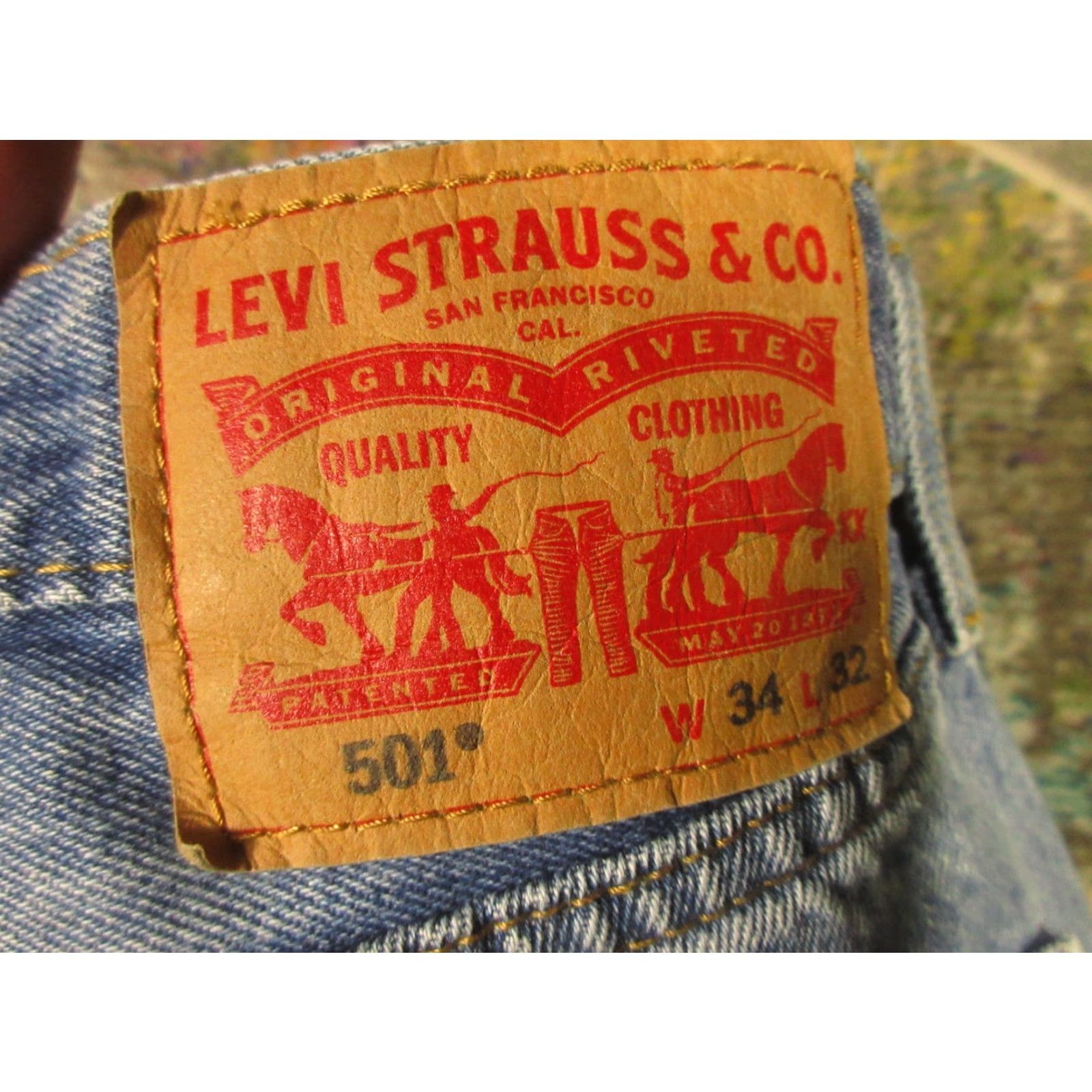 Levi's VINTAGE Levi's 501 Jeans 34x32 501 Original Fit Denim Pants Mens Blue Cotton Button Fly Straight 5-Pocket Americana USA 34 Mens Size US 34 / EU 50 - 6 Thumbnail