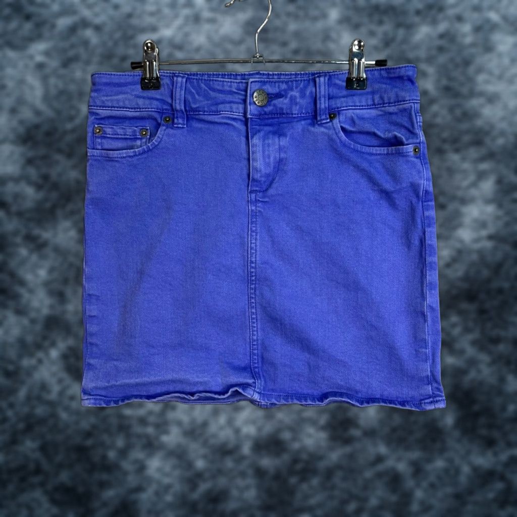 J.Crew J.CREW Skirt Denim Mini Purple Stretch Cotton Blend Womens 2 Small Adult Short Powder Purple Womens Size 26" / US 2 / IT 38 - 1 Thumbnail