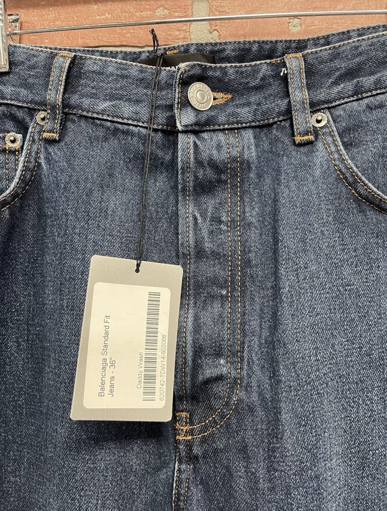 Balenciaga Size 36 - Balenciaga Standard Fit Jean Denim Daddy Wash $895 Size US 36 / EU 52 - 5 Thumbnail