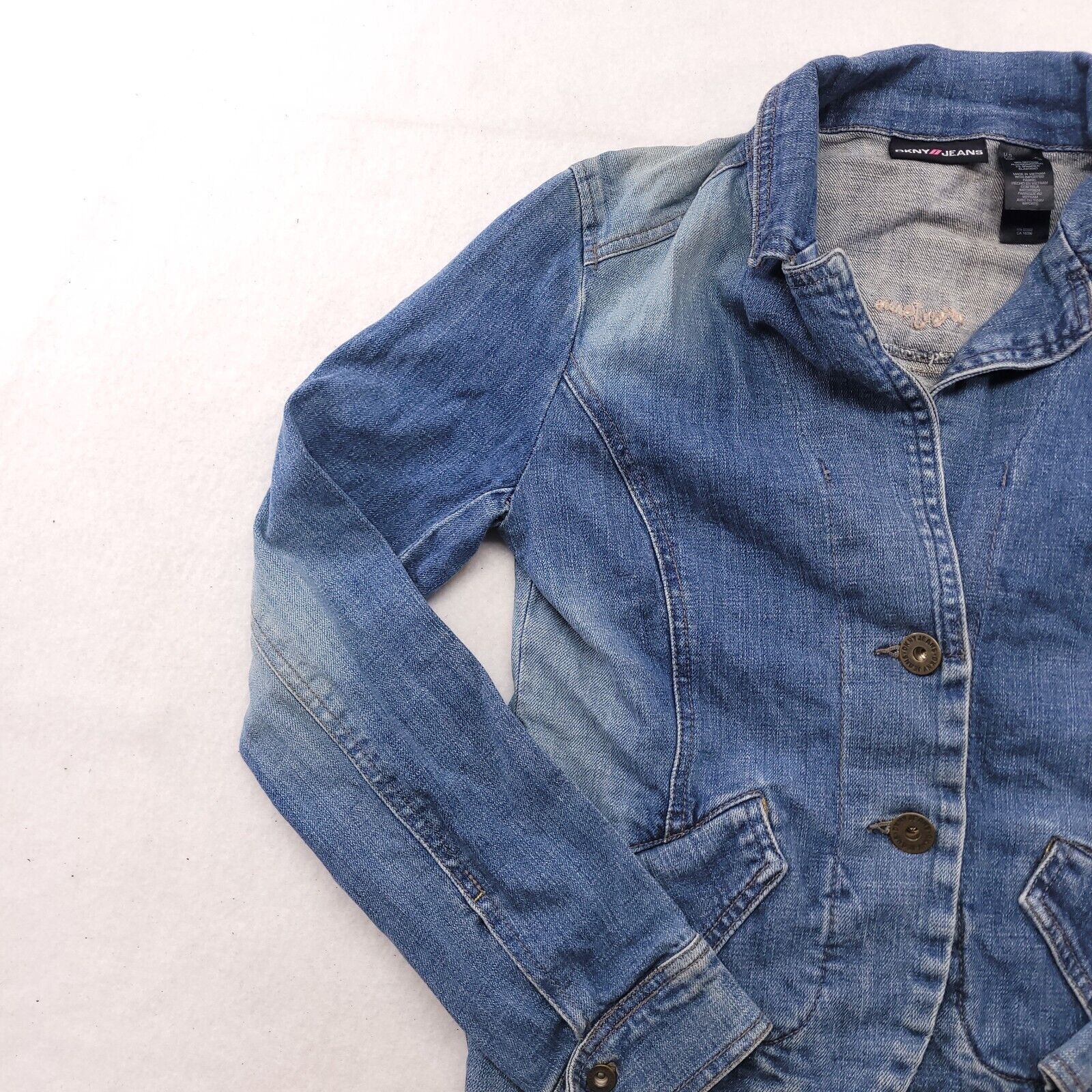 DKNY DKNY Jeans Denim Long Sleeve Jacket Womens Size Small S Blue Size S / US 4 / IT 40 - 6 Thumbnail