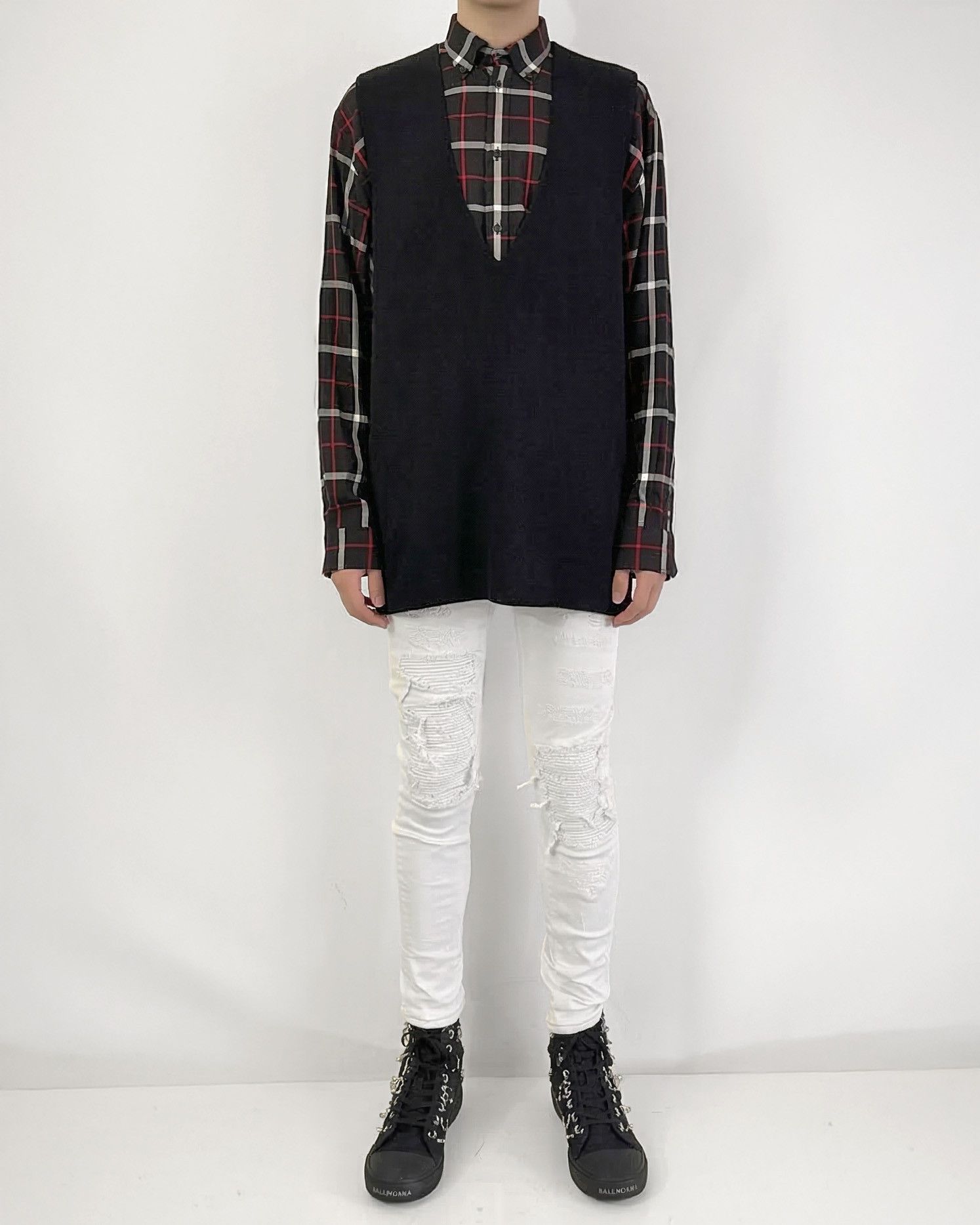 Rick Owens Cashmere V-Tank in Black Size US L / EU 52-54 / 3 - 1 Thumbnail